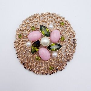 Vintage Sarah Coventry Fashion Splendor Brutalist Egg Nest Costume Brooch